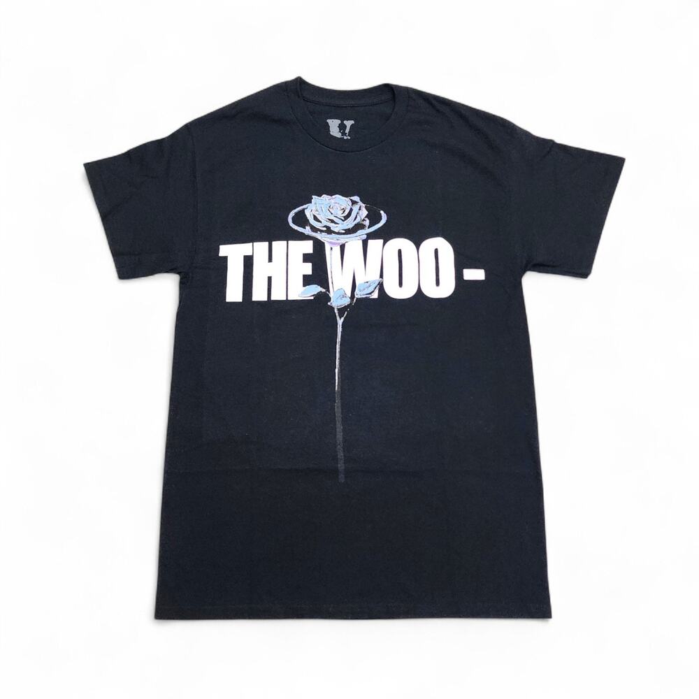 Pop Smoke x Vlone The Woo Graphic T-Shirt Black Size Medium